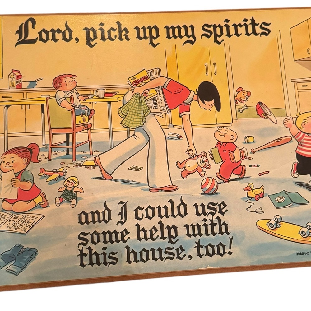 Abbey Press Lord Pick Up My Spirits Comics Tribune Vintage Wall Decor Retro
